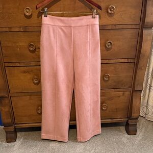 Ann Taylor Faux Suede wide leg crop pant